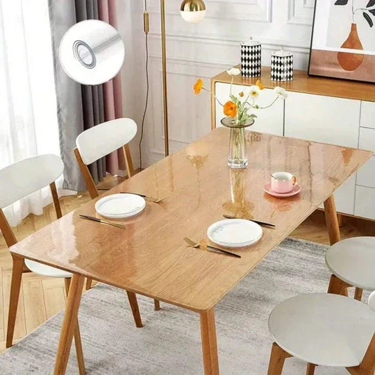 Waterproof Transparent Soft Plastic PVC Sheet 4 mm Tablecloth 5x5 Feet