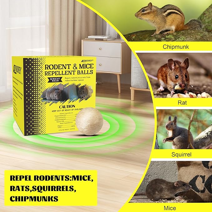 Rodent & Mice Repellent Balls – Long-Lasting Scent (Pack of 15) | Limited Time — 40% Off — Free Delivery