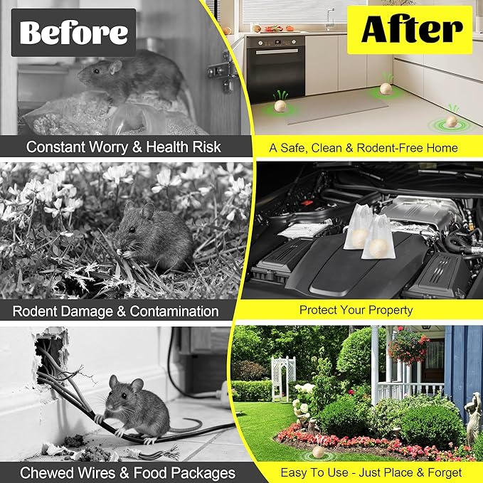 Rodent & Mice Repellent Balls – Long-Lasting Scent (Pack of 15) | Limited Time — 40% Off — Free Delivery
