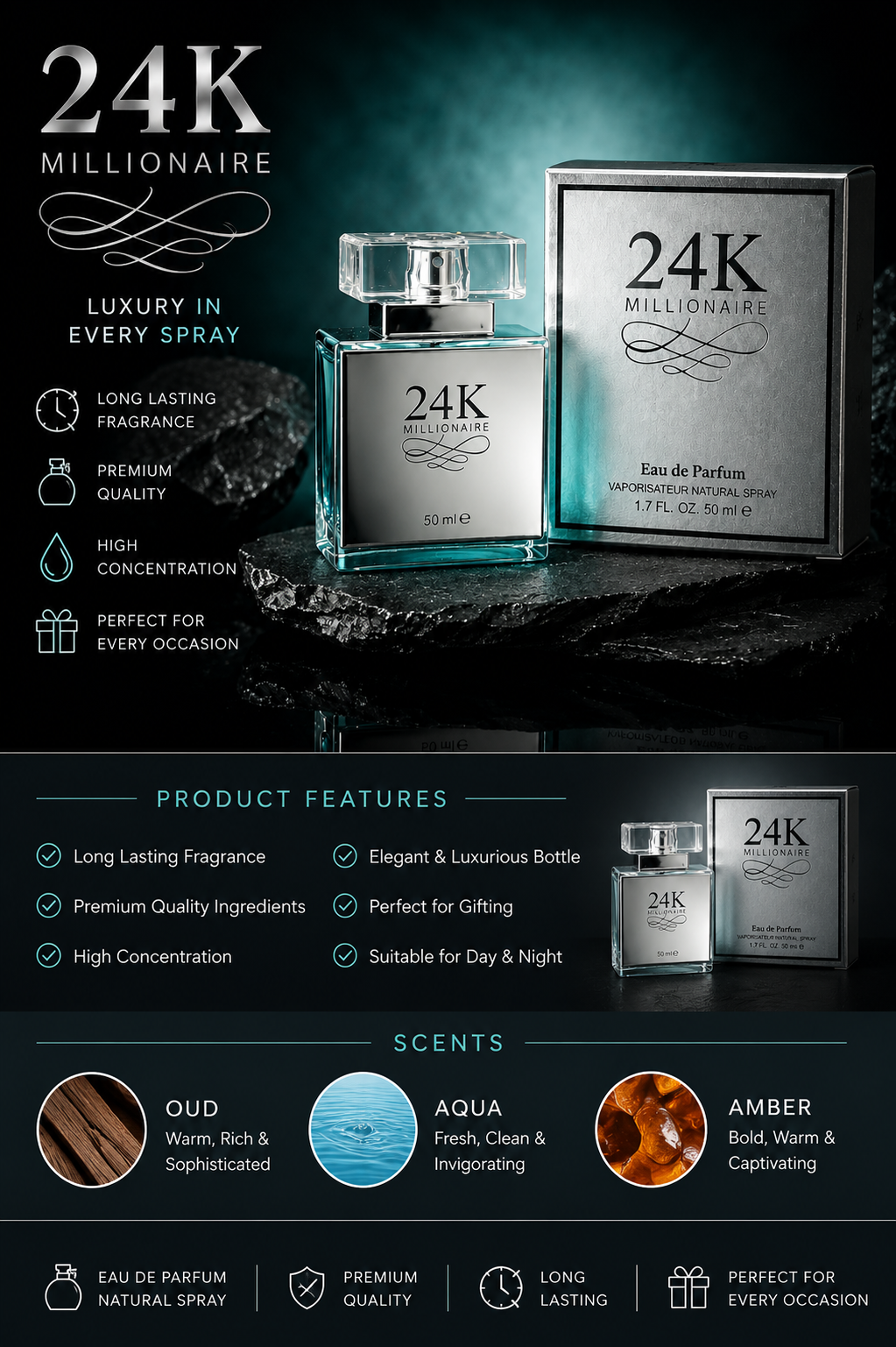 24K Luxury Perfume – Buy 1 Get 1 Free | Last Day Sale | Long Lasting Fragrance