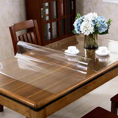 Waterproof Transparent Soft Plastic PVC Sheet 4 mm Tablecloth 5x5 Feet