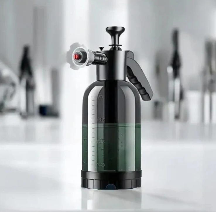 2L Hand Pump Foam Car Wash Sprayer – Air Pressure Cleaning & Gardening Spray Bottle